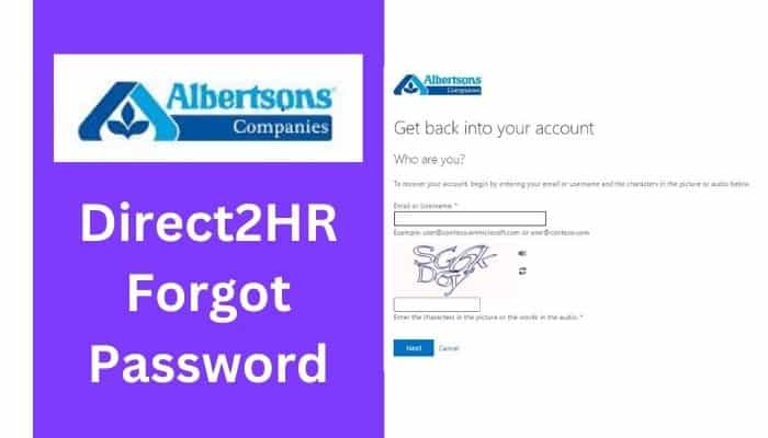 Direct2HR Forgot Password